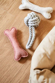 HUNDELEGETØJ KNOGLE I ULD