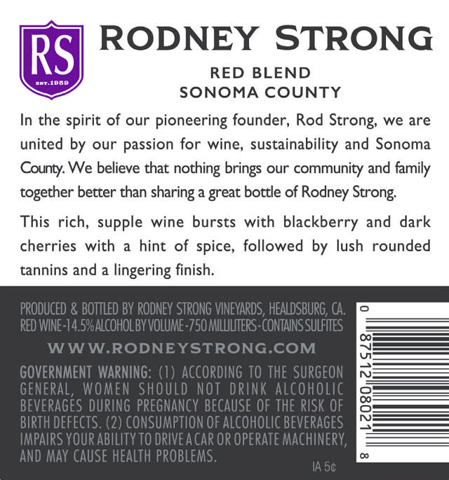 Sonoma Vineyards Red Blend